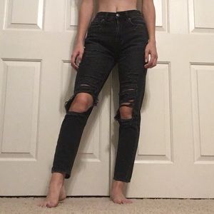 Black AE mom jeans